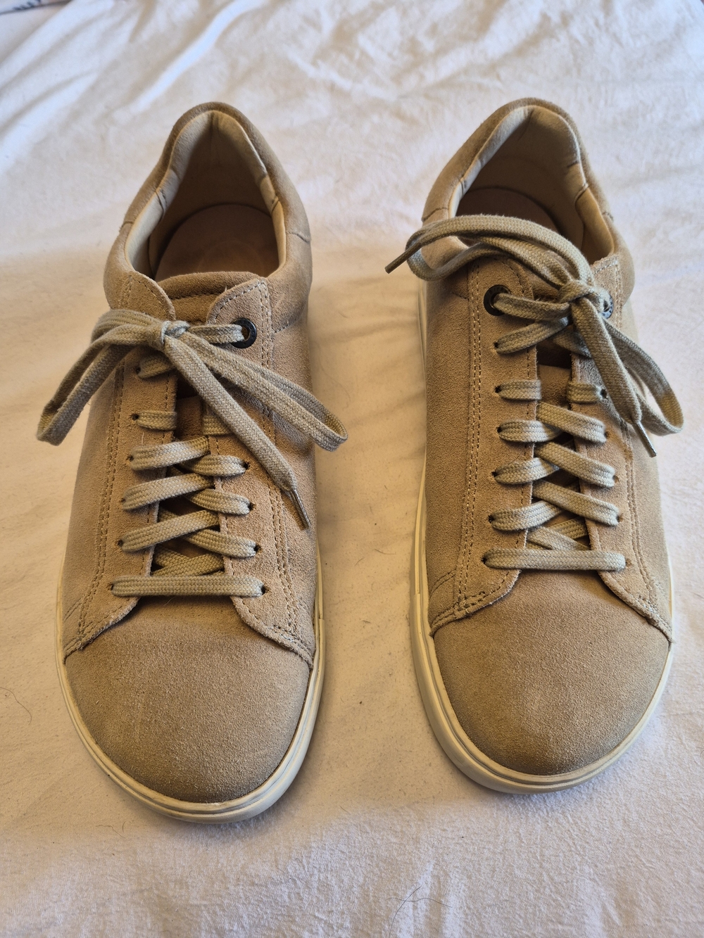 Birkenstock Women's Suede Sneakers in Tan Minor Flaws To Some Areas See Pics